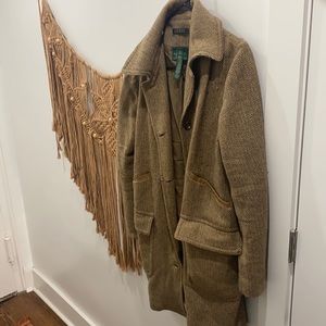 Women’s Ralph Lauren Brown Wool Coat. Size L (Fits US 8-10)
